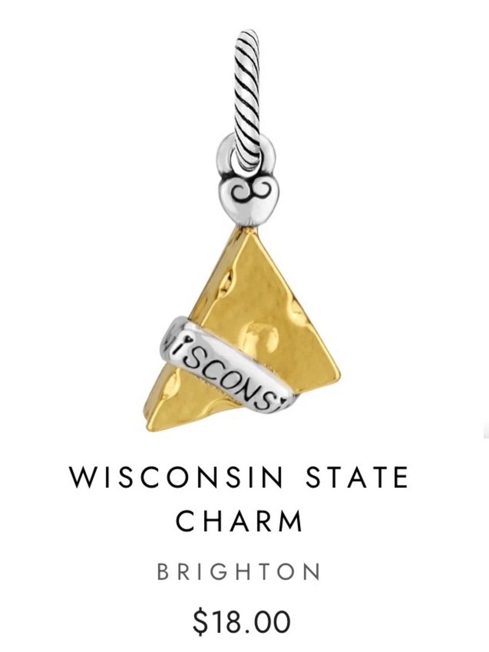 🆕 Brighton Wisconsin Travel Charm - RETIRED